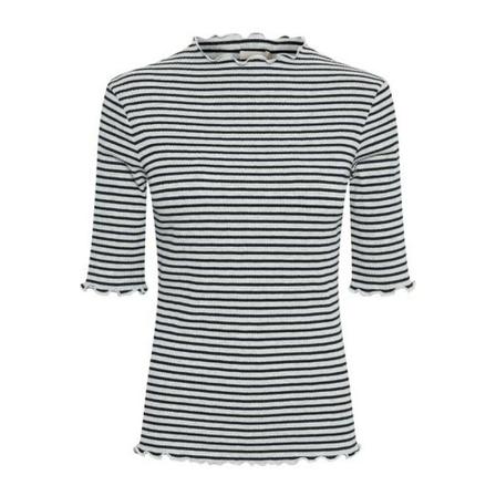 Karen by Simonsen, Candacekb Stripe Ss T-Shirt 10103631 Grijs, Dames, Maat:L,Viscose