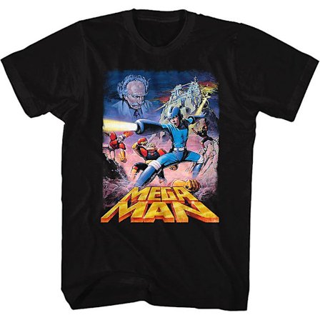 Collageaffisch Mega Man T-shirt