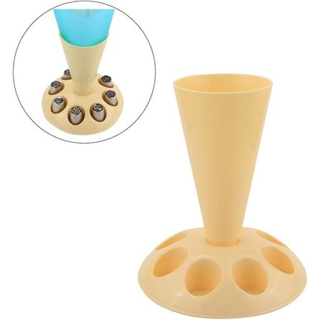 Konditoripåshållare Stativ Spritspåshållare med 8 Spritsmunstycken Hållare