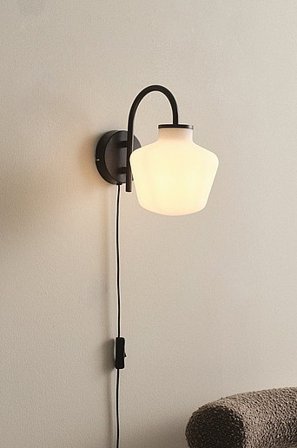 Jotex - TROPEA lampa ścienna Czarny/bialy - Kup Kinkiety firmy Jotex