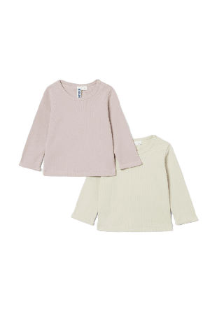 RIKIKI Ribbad tröja DEDE, 2-pack Bodies & set Rosa 80