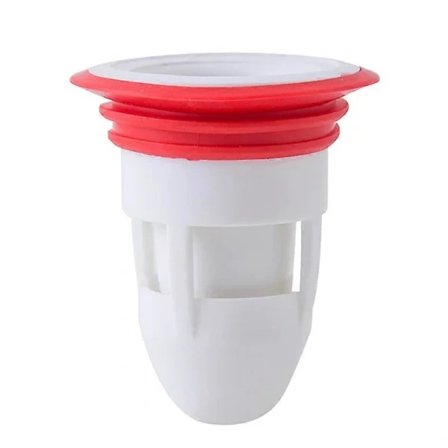 {PL}Tilbakeslagsventil for dusjgulv, luktfri enveisavløp for kjøkken og bad (hvit)