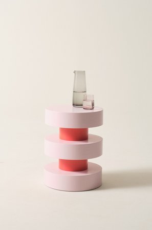 Jotex - Sidebord, Diameter 40 Cm Rosa/rød - PORTELLO - Kjøp Sidebord & småbord hos Jotex