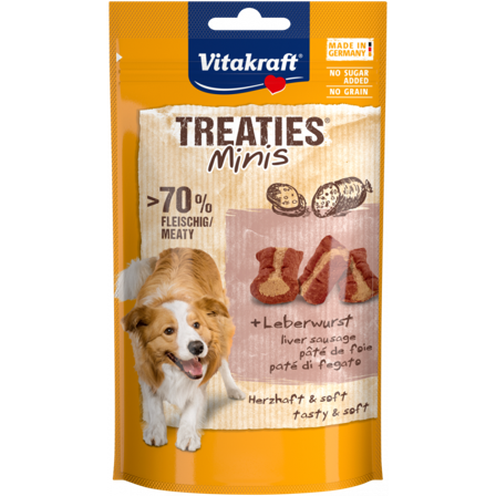 Vitakraft - Treaties Mini Leverpølse 48 g - Hund - Hundegodbiter & tyggebein - Belønningsgodbiter for hund - ZOO.no