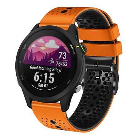 För Garmin Forerunner 255 Music 22mm perforerat tvåfärgat watch