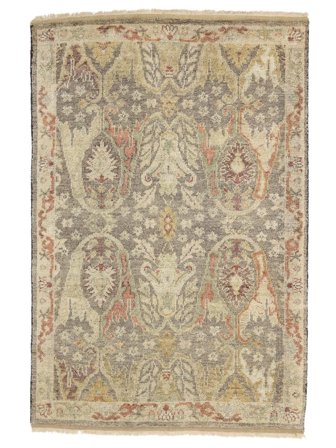 Handgeknüpft Usak Indisch 170X240 Wollteppich Orange/Braun