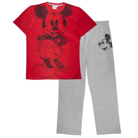 Disney Herr Musse Pigg Sketch Pyjamas Set S Röd/ljunggrå