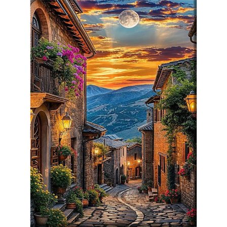 Diamond Painting Kits til voksne - Bygade DIY 5D Diamond Art Kits Fuld Drill Diamond Dots Malerier med Diamanter Gem Kunst og Håndværk Boligindretning