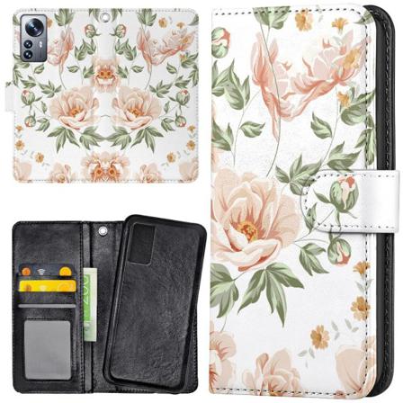 Xiaomi 12 Pro - Lommebok Deksel Blomstermønster