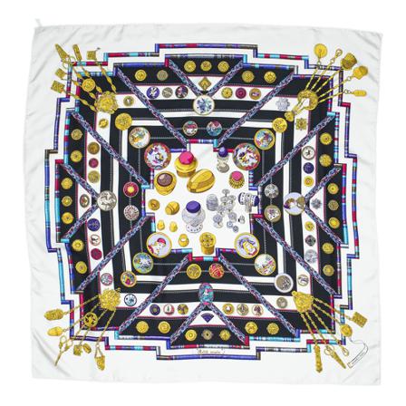 Hermès Vintage, Pre-owned Scarf Wit, Dames, Maat:ONE Size