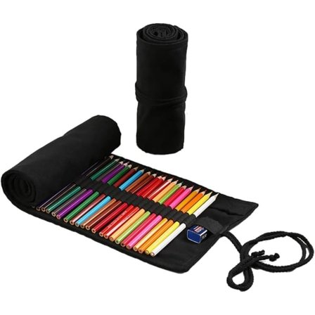 IC Pojkar etui, 72 huller Canvas penne sæt