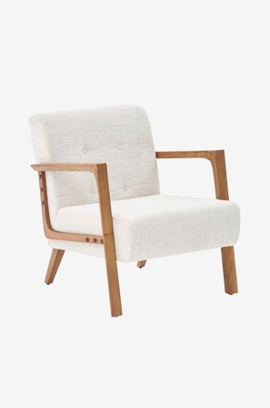 Hanah Home - Wing Chair Kemer - Hvit - Lenestoler - Fra Homeroom
