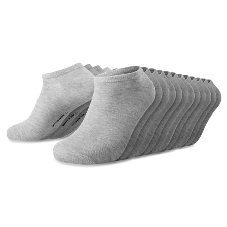 FreeFeel | 12er-Pack Knöchelsocken aus hellgrauem Bambus for Men