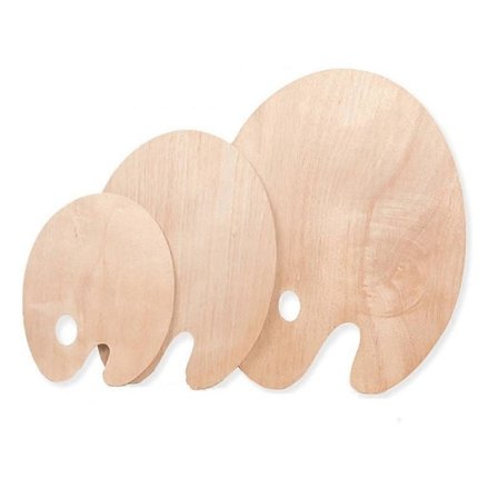 Træpalette Oval Træmaleripalet med Tommelfingerhul