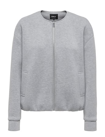 ONLY Onljudith Life O-Neck Scuba Jacket Otw - Grey - XS
