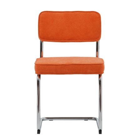 Rupert spisebordsstol, Fløjl - Orange - 50x53x84 - Stole