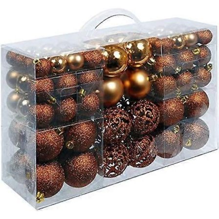 100 st Julgransprydnader i Plast Brons (FMY)