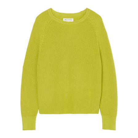 Marc O'Polo, Slightly cropped crewneck knitted jumper Groen, Dames, Maat:XS