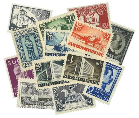 Finland 1929-1939 - 13 forskellige erindringsfrimærker - Postfrisk