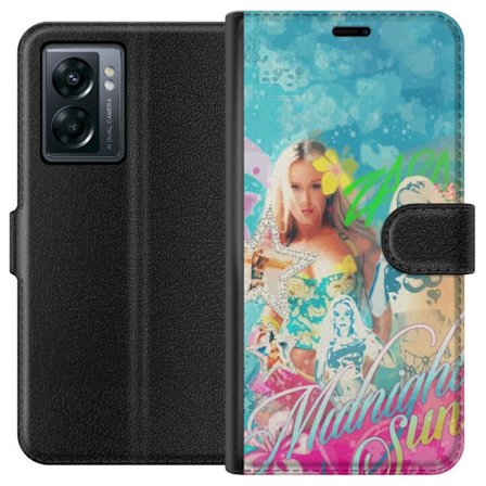 Yhteensopiva Lompakkokotelo OnePlus Nord N300 Seikkailumaailma Steve, Creeper ja eläimillä värikkäässä palikkagrafiikassa