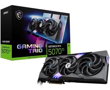 MSI-GeForce RTX 5070 Ti 16G GAMING TRIO OC - B-vare-MSI GeForce RTX 5070 Ti 16G GAMING TRIO OC-Computer components-Datakomponenter