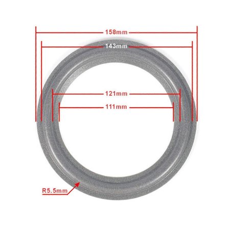 4/5/6,5/8/10/12 tommer højttaler skum surround subwoofer woofer cirkel kant skum forbedre lydkvalitet kompatibel med bærbare enheder rød 10 tommer