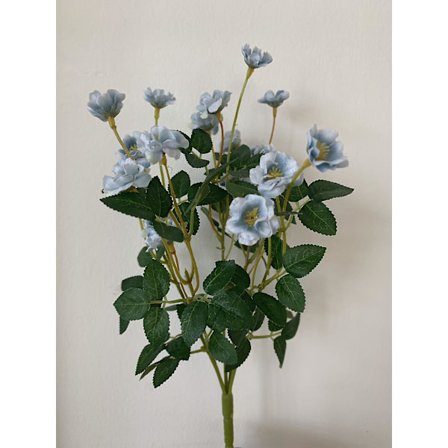 3 stk. Kunstige Blomster 5 Grene Små Roseknopper, Dekorative Silkeklud Falske Buketter, 36cm