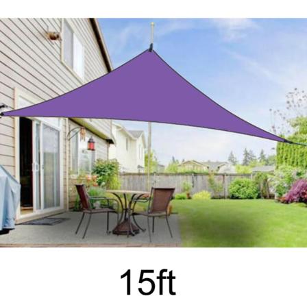 UV-skydd Skyddstak Utomhusskydd Triangulär Regntät Soltält Purple 15ft*15ft*15ft
