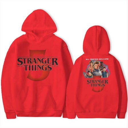 Stranger Things 5 Hættetrøje – Unisex – Varm fleeceforet sweatshirt – Efterår/Vinter Hvid 3 XXS Hvid 3 XXS