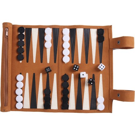 Backgammon Set - Vikbar - Portabelt och lätt Backgammon Set