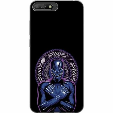 Huawei Y6 (2018) Genomskinligt Skal Black Panther: Wakanda For