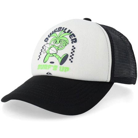 Quiksilver - Bianco trucker Cappellino - Kids Slab Bruiser Boy Snow White/Black Trucker @ Hatstore