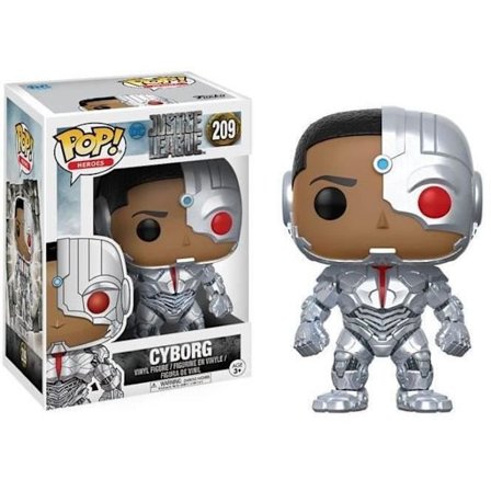 Funko Pop! Justice League: Cyborg - FUNKO - Pop! Vinyyli - Harmaa - Monivärinen - Ulkopuoli