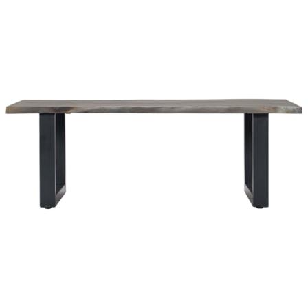 Vidaxl Soffbord Med Levande Kanter Grå 115x60x40 Cm Massivt Akac Grå