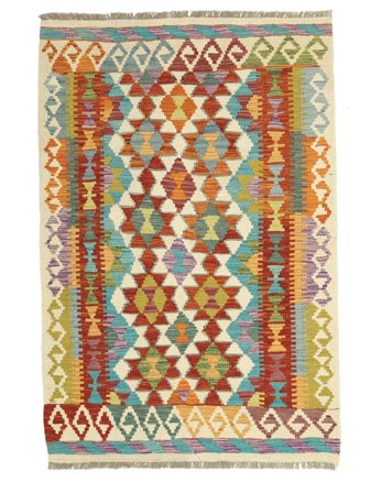 Handgeweven Kelim Afghan Old Style Vloerkleed 102X157