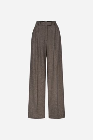 CAMILLA PIHL - Ava Herringbone Trouser - Brown Herringbone - 46