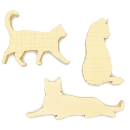 Suck UK klisterlappar katt 8 cm crème papper 3 stycken