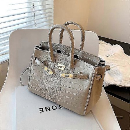 Stor veske dameveske sommer 2021 ny trendy messenger bag trendy steinmønster bærbar platinaveske