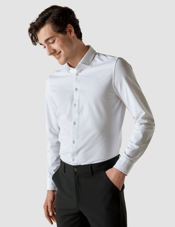 Shaping New Tomorrow - Classic Shirt - White - Regular Fit - Male - M