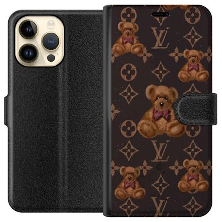 Kompatibel Tegnebogsetui til Apple iPhone 14 Pro Max Bjørne med mønster luksuriøst logo mode stil