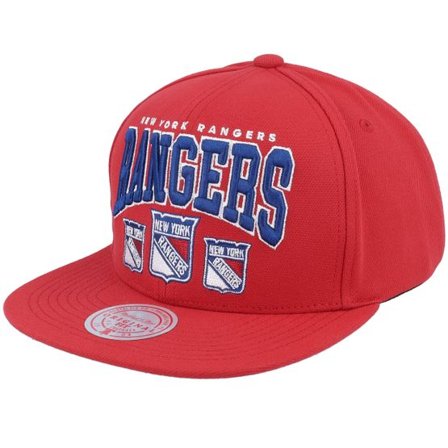Mitchell & Ness - NHL Röd snapback Keps - New York Rangers Champ Stack Vintage Red Snapback @ Hatstore