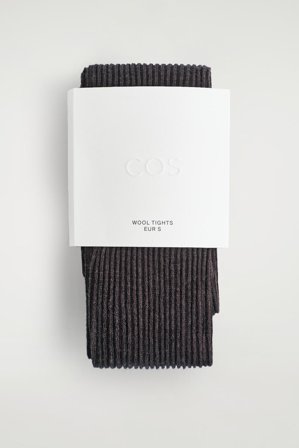 COS Women's Collant In Lana Merino A Coste in Marrone