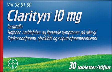 Clarityn Tabletter 10 mg 30 stk, Medicin & Pleje, Håndkøbsmedicin, Allergi