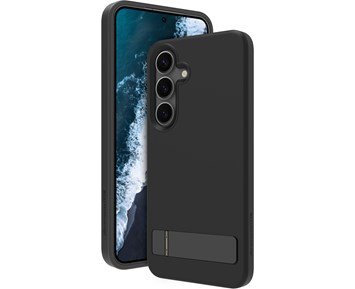 dbramante1928 Galaxy S25 - Iceland Pro Qi2 Kick - Black - Stötdämpande mobilskal med ställ till Galaxy S25