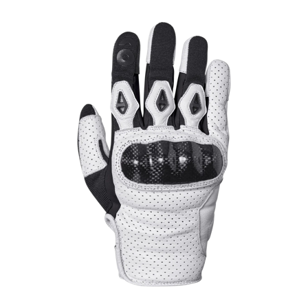 Rękawice Motocyklowe GMS Solis Złamany Biały/Czarny M