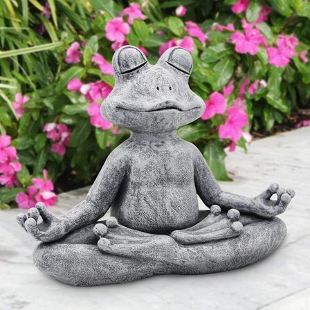 13*5.5*9.5cm Mediterende Yoga Frosk Statue - Zen Hage Frosk Figur