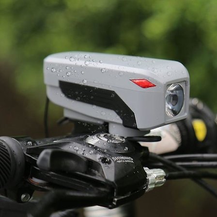 LED-høyttaler sykkellys USB-lading sykkellampe med horn