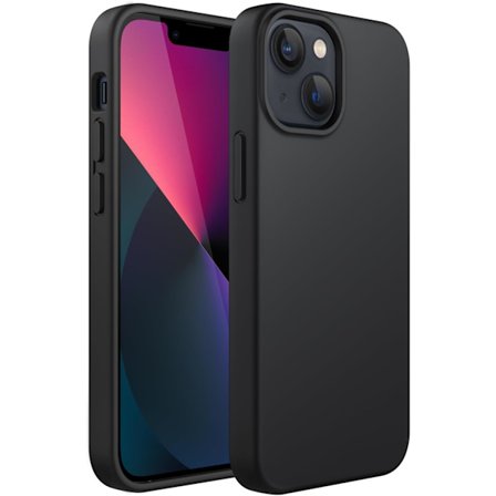 Silikone Cover Kompatibelt med iPhone 13 6,1 tommer, Silkeblødt Fuld Beskyttelses Cover, Stødsikkert Cover med Mikrofiberforing