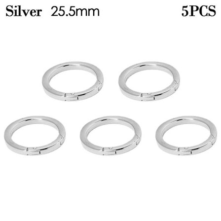 5st Spring O-Ring Spännen Karbinhake Handväskor SILVER
