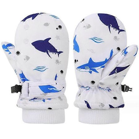 Fôrede fleecevotter for småbarn, vinter skihansker for barn, snøbabyvotter